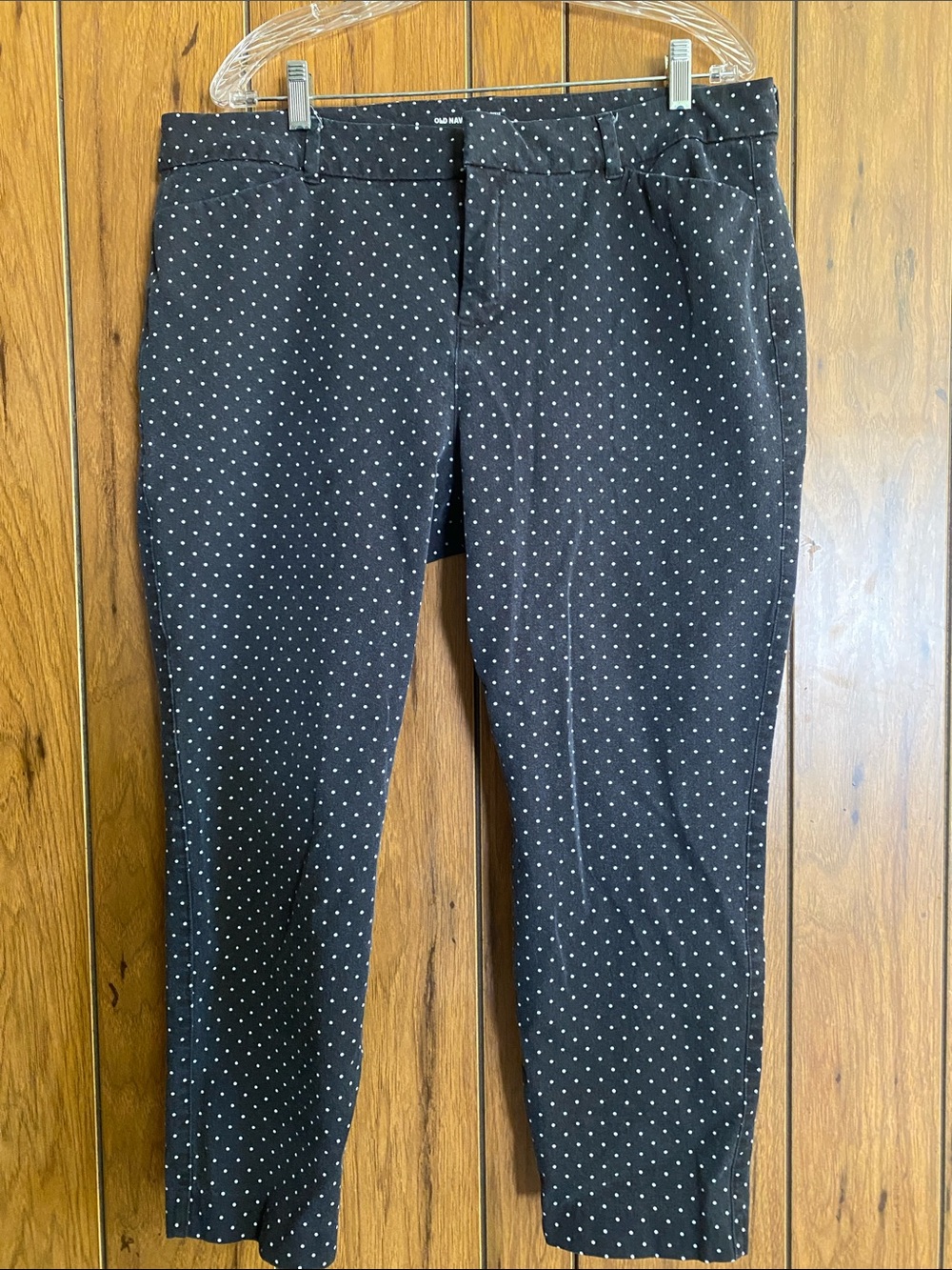Old Navy Black Polka Dot Chinos